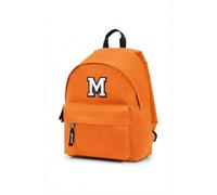 PRONENS. - Sac à dos personnalisé avec initiale brodée pour enfant et adulte | École, maternelle et usage quotidien | 2 tailles | uni ou personnalisé | Ajouter un porte-clés avec nom, Orange, ENFANT