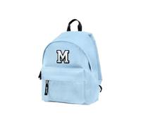 PRONENS. - Sac à dos personnalisé avec initiale brodée pour enfant et adulte | École, maternelle et usage quotidien | 2 tailles | uni ou personnalisé | Ajouter un porte-clés avec nom, Bleu ciel UNIQUE