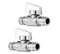 Pronese Lot de 2 extensions Propex sans plomb, 1,27 cm F1960 x 1,27 cm F1960, valve d'arrêt à angle droit, Pex A et port complet pour Uponor (Wirsbo), Sioux Chief