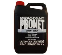 PRONET - Décapant Ciment Béton Laitance - Nettoyage fin de chantier - Elimine le voile de ciment en intérieur ou extérieur sur tous types de sols - Nettoyage des outils & matériel - Bétonnière - 5 L