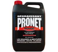 PRONET - Dégraissant cuisine puissant - Nettoie et dégraisse efficacement toutes les surfaces lavables - Action rapide et efficace sur les graisses alimentaires carbonisées et anciennes - 5 L