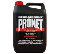 PRONET - Dégraissant cuisine puissant - Nettoie et dégraisse efficacement toutes les surfaces lavables - Action rapide et efficace sur les graisses alimentaires carbonisées et anciennes - 5 L