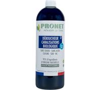 PRONET NATURE - Déboucheur canalisation Biologique - Désengeorge et élimine les bouchons, cheveux, mauvaises odeurs - Aux enzymes - 95% Ingredients Naturels - Fosse septique - Fraicheur Marine - 1L