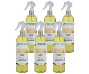 PRONET NATURE - Destructeur d'odeurs - Elimine les mauvaises odeurs - Efficace sur textiles, tissus d’ameublement - Sans trace ni résidus - 98% ingrédients naturels - Fleur de Tiaré - Lot de 6x500ml