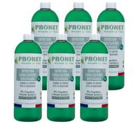 PRONET NATURE Gel Entretien canalisation Biologique - Elimine les mauvaises odeurs, évite la formation de bouchons - 98% ingredients naturels - Fosse septique - Usage préventif - Menthe - Lot de 6x1L