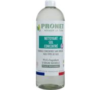 PRONET NATURE - Nettoyant Sol concentré - Nettoie et dégraisse sans rinçage - Tous types de sols mêmes fragiles - 99,9% ingrédients naturels - ECOCERT- Jusqu’à 66 lavages - Douce odeur Lavande - 1L
