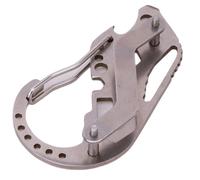 Pronett XA080 Mousqueton en acier multifonctionnel, porte-clés 4 en 1