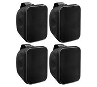Pronomic 4X OLS-5 BK DJ PA Enceinte Outdoor pour Jardin, terrasse, Restaurant (4X 80 Watts, Indice de Protection IP56, 8 Ohms, woofer 5,25") Noire