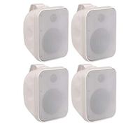 4x haut-parleur DJ PA exterieur enceinte jardin baffle outdoor IP65 4x 80W Blanc