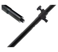 Pronomic Barre de Distance pour Bride M20 et 35mm - en Acier et Aluminium - Bride d’Enceinte 35 mm en Haut - pour Montage de Tops sur Subwoofer - avec Goupille à Ressort - Noir