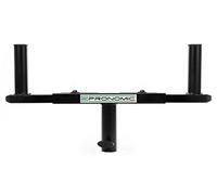 Pronomic BAT-02 Adaptateur Pied Enceinte - Fourche pour Pieds D’Enceintes - T-Bar Double Support Haut-Parleur - Traverse Extensible 2 Voies - Adaptateur Double Support Enceintes - Noir