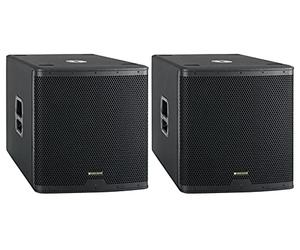 Pronomic C-118SA Subwoofer Actif 2X Set - 1600 Watt Peak / 800 Watt RMS - Caisson de Basse 18" avec Bobine Mobile 3" - Réponse en fréquence : 30-200 Hz - 4 présélections DSP - SPL Max : 126 DB