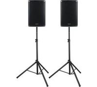 Pack Sonorisation 2 Enceintes PA Active Bluetooth Bi-Amp DSP 15'' Set Pied 2000W