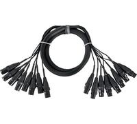 Pronomic Câble Audio XLR Multiprise 8 Sorties 1,5m Noir pour Studio et Scène