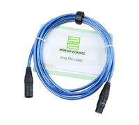 Pronomic Cable Microphone XLR (2,5 m) - bleu métallique
