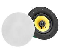 Pronomic CLS-880 WH Haut-Parleur encastrable tissé 2 Voies Haut de Gamme | Conception coaxiale, Design sans cadre, Son brillant et puissant, Plage de fréquences: 50 - 20 000 Hz, Impédance: 8 ohms