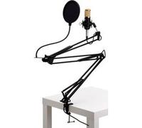 Pronomic CM-100BG Radioshow Bundle incl. filtre anti-pop noir & bras micro Noir G