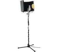 Micophone a Condensateur Studio Enregistrement Kit Support Anti-Pop Cable Argent