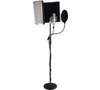 Pronomic CM-100S Microphone Studio XLR à Grande Membrane, condensateur, avec Anti-Pop, Suspension, étui, bonnettes Anti-Vent, Adaptateur et Protection, Couleur Argent.