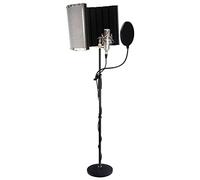 Pronomic CM-100S Microphone Studio XLR à Grande Membrane, condensateur, avec Anti-Pop, Suspension, étui, bonnettes Anti-Vent, Adaptateur et Protection, Couleur Argent.