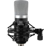 Pronomic CM-22 Microphone à Grande Membrane de Studio XLR à Condensateur (avec Suspension Micro, étui, Pare-Vent, Adaptateur et Mallette de Transport) Noir