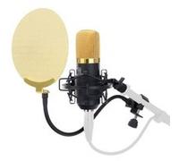 Pronomic CM-22S microphone à grande membrane SET incl. filtre anti pop en or G