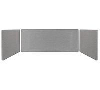 Pronomic DiviDesk-1507560 GY Cloison de Bureau phonoabsorbante 60x60 cm, Fixation 3 hauteurs, revêtement Textile Gris, optimise Acoustique pour Travail et Maison.