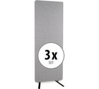 Pronomic DiviRoom-162 GY Séparateur de pièce set de 3 Gris G