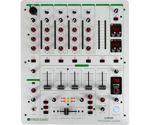 Pronomic DJM-500 Mixeur DJ 5 Canaux - Compteur BPM Auto et 2 Modes Cue - Effets Intégrés avec 46 Presets - Argent