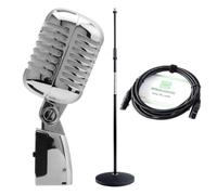 Pronomic DM-66S Elvis microphone dynamique argenté SET