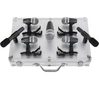 Set Microphones Dynamique Batterie Micro Drum Studio Enregistrement Coffre Clip