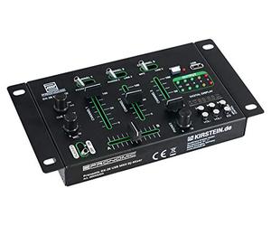 Pronomic DX-26 USB MKII DJ-Mixer, Mixeur DJ 3 canaux, Fonction Cue | Faders Ultraglide super doux de 45 mm, Design à très faible bruit, Construction robuste, 2x entrée micro 6, Sortie casque 6
