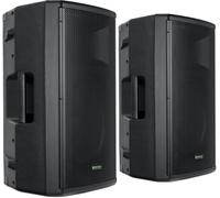 Pronomic E-215 MA Set Stéréo - 2 Enceintes Actives 2 Voies, 2x120W RMS, woofer 15", Compression Driver 1", Bluetooth, MP3 USB/SD, Inclinaison Monitor.
