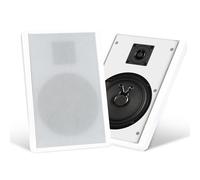 Pronomic FLS-540 WH paire de panneaux plats haut-parleurs muraux boîtier blanc 160 Watt