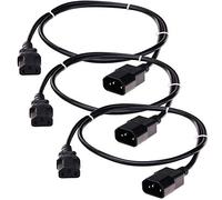 Pronomic IECIEC-0, 5 Câble d’Extension Secteur 0, 5m Lot de 3, Longueur: 0 | Connecteur C14 vers prise C13, Connecteurs C13 - C14, Couleur noire, Lot de 3 pièces