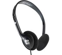Pronomic KH-10BK Casque HiFi Léger (Seulement 50 g, Arceau réglable, idéal pour MP3, TV, E-Piano, E-Drum, enregistreur Terrain & Voyage) Noir