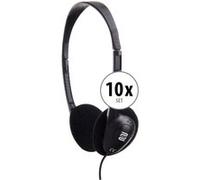 Pronomic KH-10BK casque noir Lot de 10 Noir G