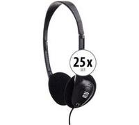 Pronomic KH-10BK casque noir Lot de 25 Noir G