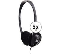 Pronomic KH-10BK casque noir Lot de 5 Noir G