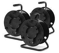 Pronomic KT-100 Bobine Vide 3 Pièces, Bobines vides pratiques, 3 kg | Pour environ 80 à 100 mètres de câble micro chacune, Pour câbles lâches, tuyaux, fils, etc., Bobine ronde en plastique, 3 kg