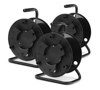 Pronomic KT-100 Bobine Vide 3 Pièces, Bobines vides pratiques, 3 kg | Pour environ 80 à 100 mètres de câble micro chacune, Pour câbles lâches, tuyaux, fils, etc., Bobine ronde en plastique, 3 kg