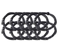 Pronomic Lot de 10 câbles micro XFXM-2.5 (2,5 m de long, XLR femelle 3 broches -> XLR mâle 3 broches, connecteurs soudés à la main, résistant aux acides et huiles, décharge de traction à pince, noir)