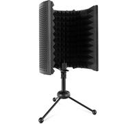 Pronomic MP-40 Support de Table Micscreen - Absorbeur & diffuseur micro, réglable, pliable - écran acoustique idéal podcast, studio, enregistrement vocal, streaming - avec adaptateur de réduction.