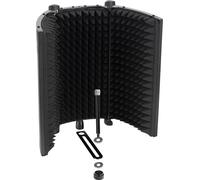 Pronomic MP-80F Micscreen Noir - Absorbeur et Diffuseur Micro Portable, pliable - Écran acoustique idéal pour podcast, studio, enregistrement vocal & streaming - Compatible avec pieds de micro 5/8"