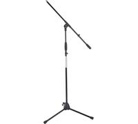 Pronomic MS-116 Pied de Micro avec Perche (pied trépied robuste avec perche, hauteur réglable, incl. filetage réducteur et pinces câble, noir)