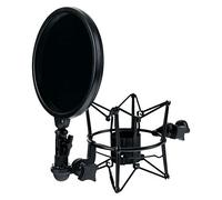 Pronomic MSP-45 Suspension Microphone avec Anti-Pop (suspension micro noire, pour micros de 45 à 52 mm de diamètre, incl. anti-pop 15 cm) noir
