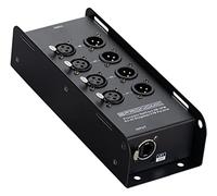 Pronomic NetCore SB-3FM Multicore-Stagebox F/M Parallel avec 4 XLR femelles, 4 XLR mâles et 2 RJ45 pour transmission de signaux analogiques ou numériques.