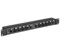 Pronomic NetCore SR-3F Multicore-Rackbox F/F Dual - unité rack avec 2x 4 prises XLR (female) et 4x prise RJ45 - pour la transmission de signaux analogiques ou numériques via câble réseau