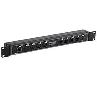 Pronomic NetCore SR-3FM Boîtier Rack Multicore F/M avec 4 XLR femelles, 4 XLR mâles, 2 RJ45 pour transmission de signaux analogiques ou numériques.