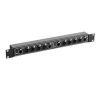 Pronomic NetCore SR-3M Boîtier Multicore Rack M/M Dual - unité rack avec 2x 4 connecteurs XLR (male) et 4x prise RJ45 - pour la transmission de signaux analogiques ou numériques via câble réseau